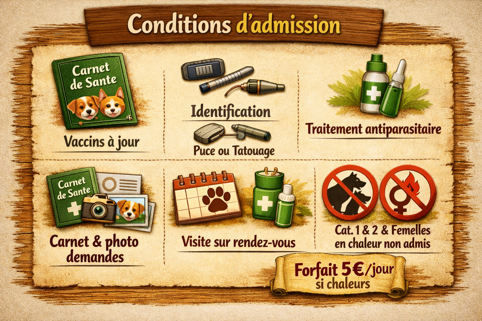 Conditions d'admission